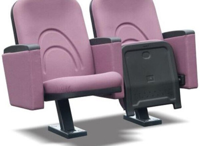 Modern Sessel Sessel Sofa 1 Sitzer für Theater Kino Design Luxus Rosa Textil